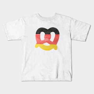 Pretzel in Hand-Painted Water Colors of German Flag Kids T-Shirt